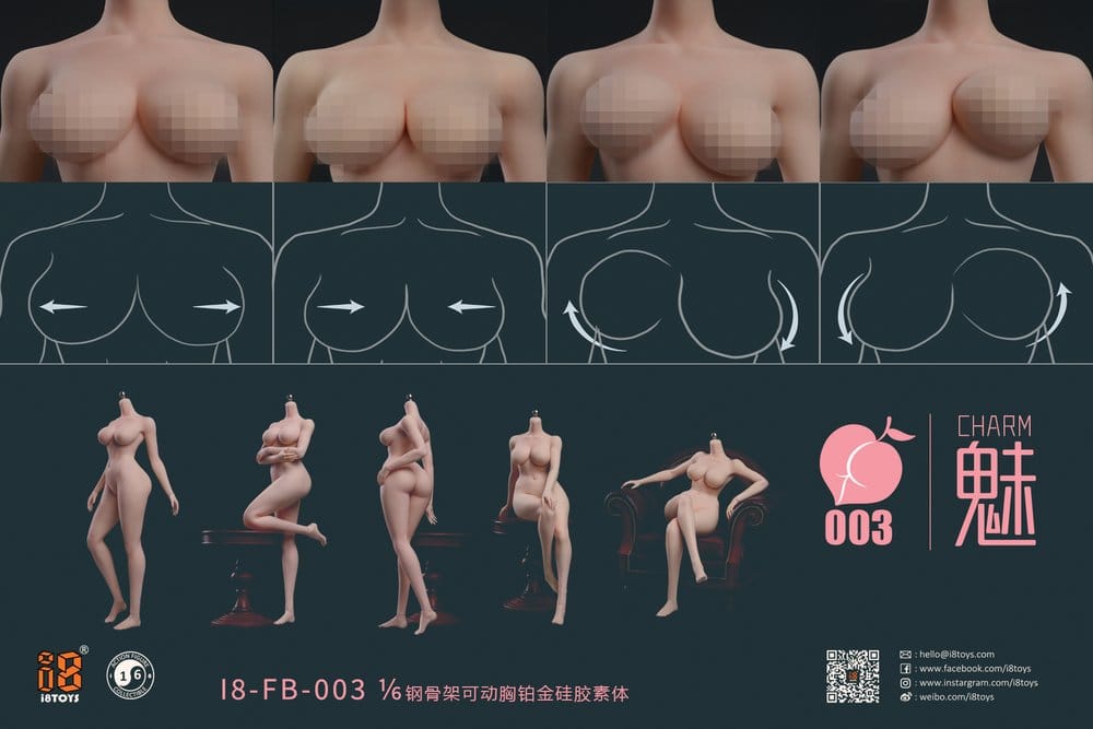 Original Character Cuerpo de Silicona 1/6 "Charm" Steel-Frame Platinum Non-Articulated Breasts