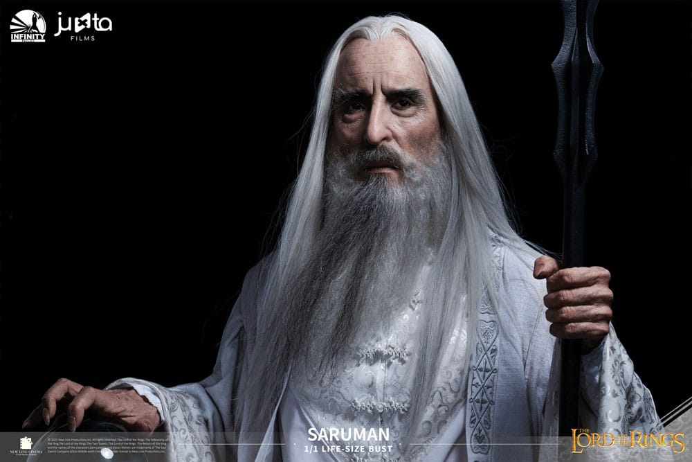 El Señor de los Anillos Busto tamaño natural Saruman 110 cm
