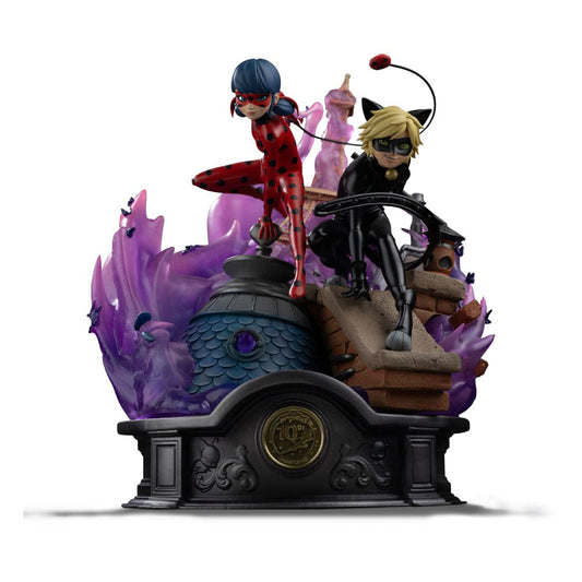 Miraculous Estatua 1/10 Deluxe Art Scale Lady Bug and Cat Noir Signed Edition 23 cm - Z POP Toys