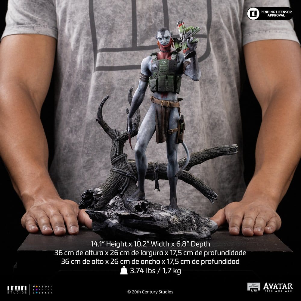 Avatar 3: Fire and Ash Estatua Art Scale 1/10 Miles Quaritch 36 cm