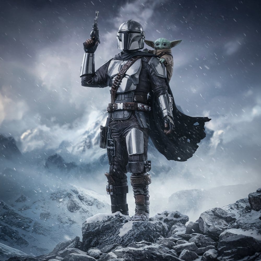 The Mandalorian & Grogu Estatua 1/10 Art Scale The Mandalorian and Grogu 25 cm