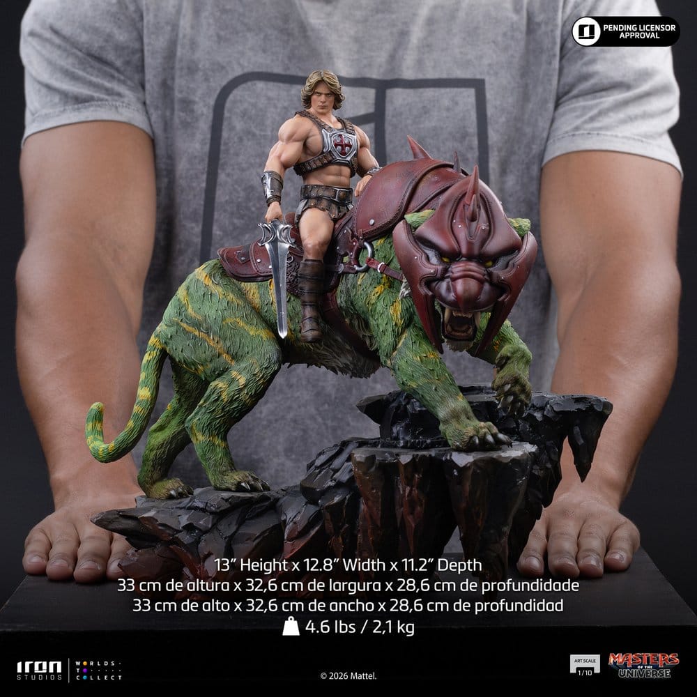 Masters of the Universe Estatua 1/10 Art Scale He-Man and Battle Cat 33 cm