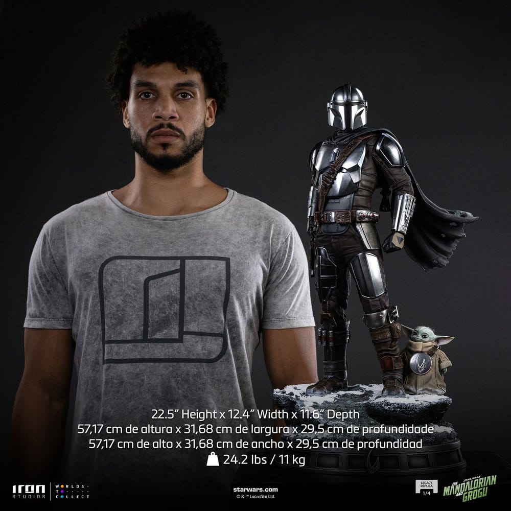 The Mandalorian & Grogu Estatua 1/4 Legacy Replica The Mandalorian and Grogu 57 cm