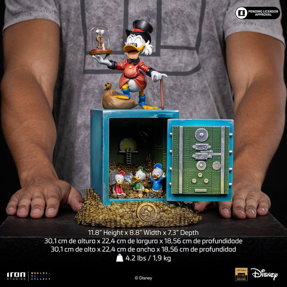 Duck Tales Estatua 1/10 Art Scale Uncle Scrooge McDuck and Nephews 30 cm