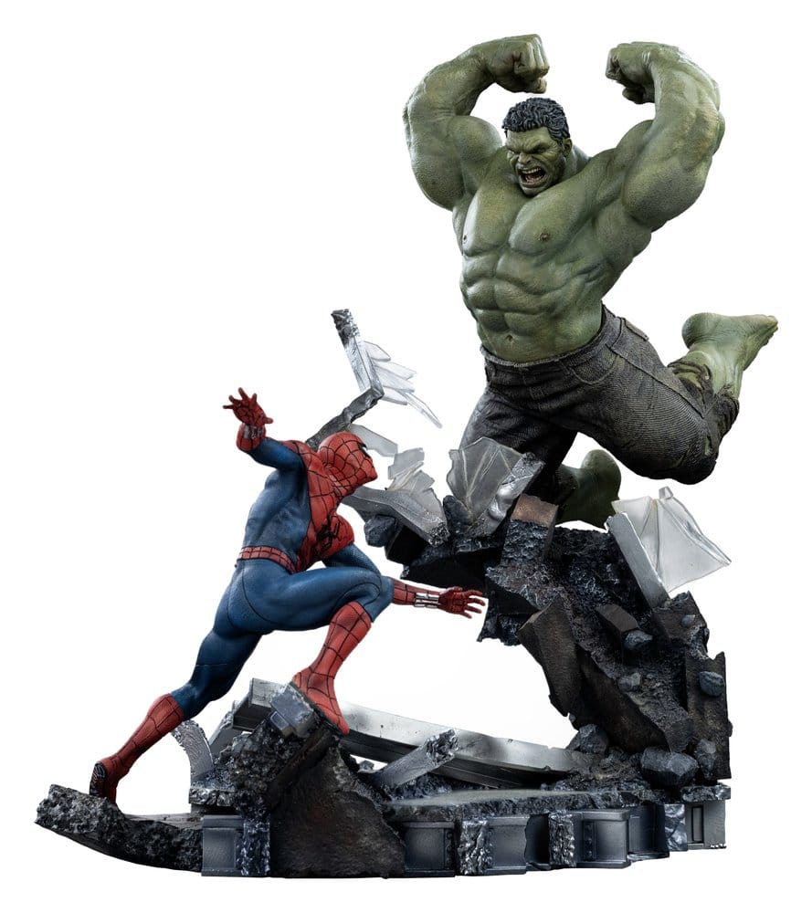 Marvel Comics Estatua 1/10 Art Scale Spider-Man vs Hulk 38 cm