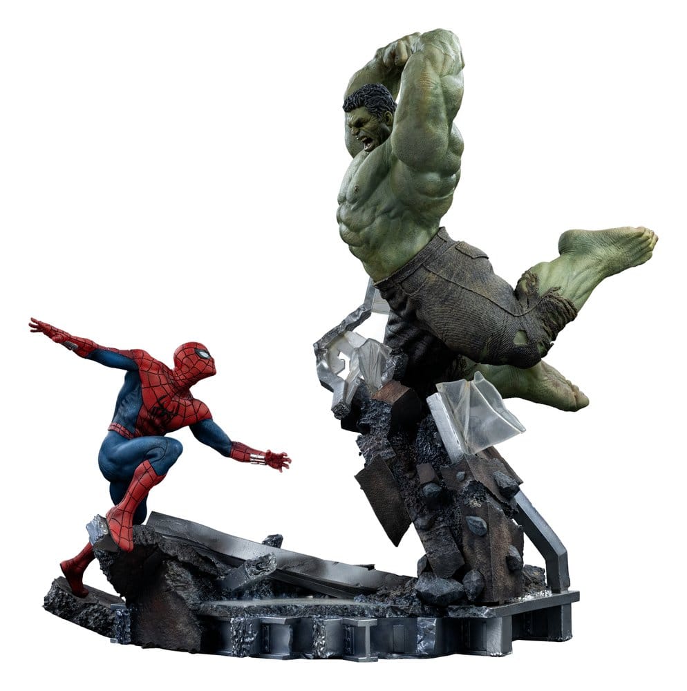 Marvel Comics Estatua 1/10 Art Scale Spider-Man vs Hulk 38 cm