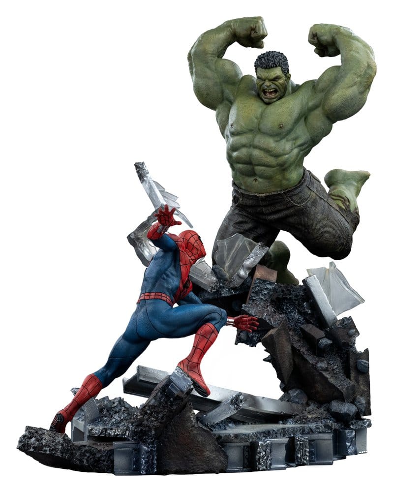 Marvel Comics Estatua 1/10 Art Scale Spider-Man vs Hulk 38 cm