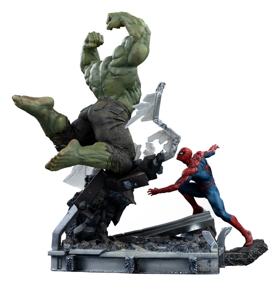 Marvel Comics Estatua 1/10 Art Scale Spider-Man vs Hulk 38 cm