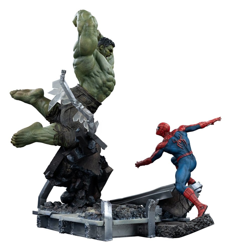 Marvel Comics Estatua 1/10 Art Scale Spider-Man vs Hulk 38 cm