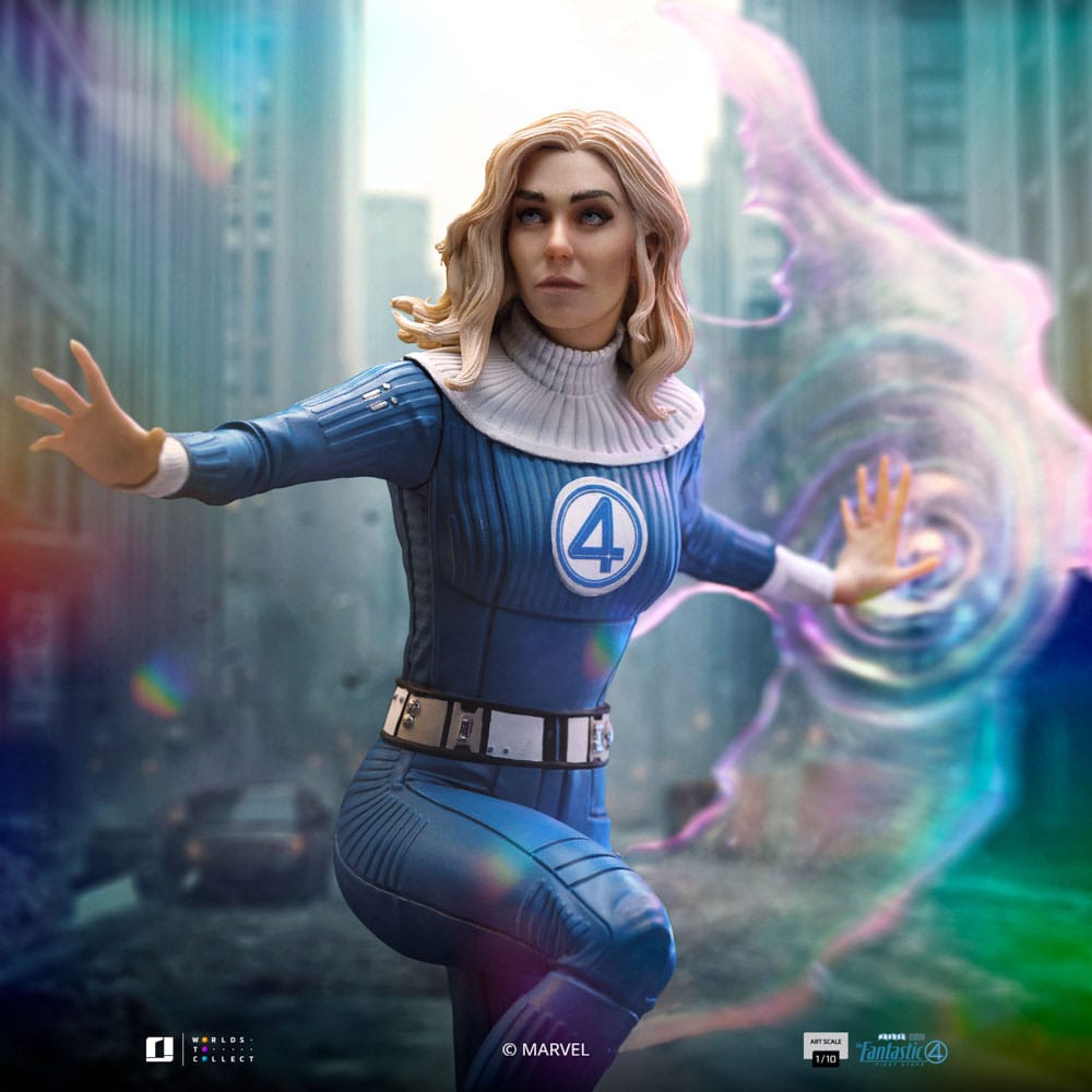 Fantastic Four Estatua 1/10 Art Scale Invisible Woman and Franklin 28 cm