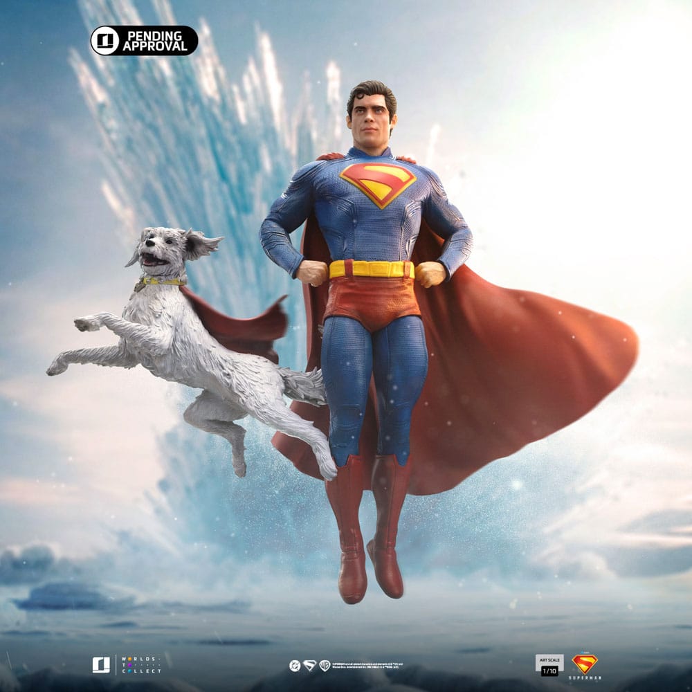 Superman Legacy Estatua 1/10 Art Scale Superman & Krypto 32 cm