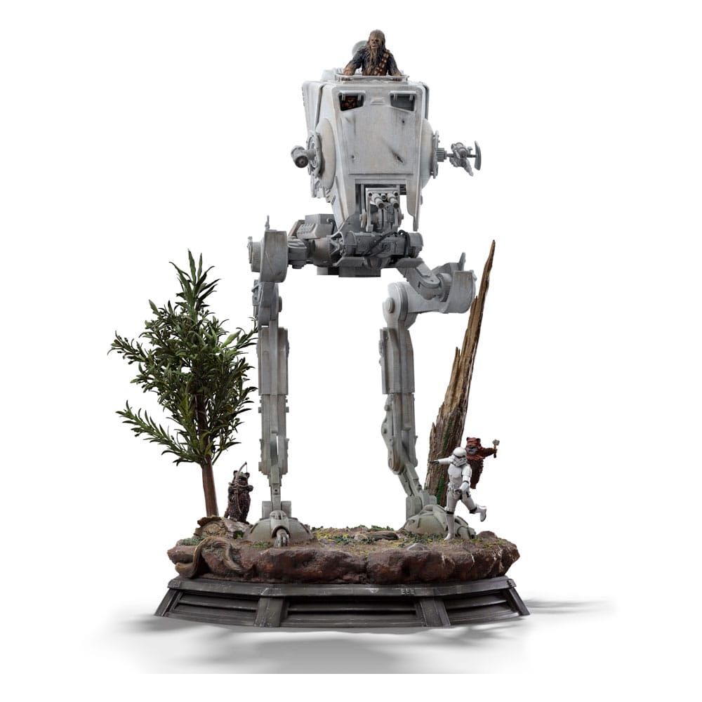 Star Wars Estatua 1/20 Demi Art Scale AT-ST and Chewbacca 53 cm - Z POP Toys