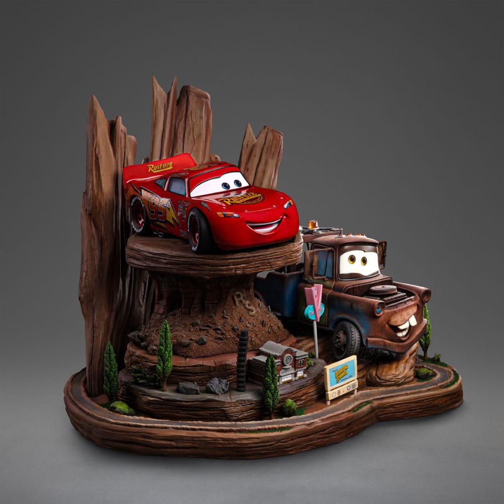 Cars Estatua 1/10 Deluxe Art Scale Lightning Mcqueen & Mate 31 cm