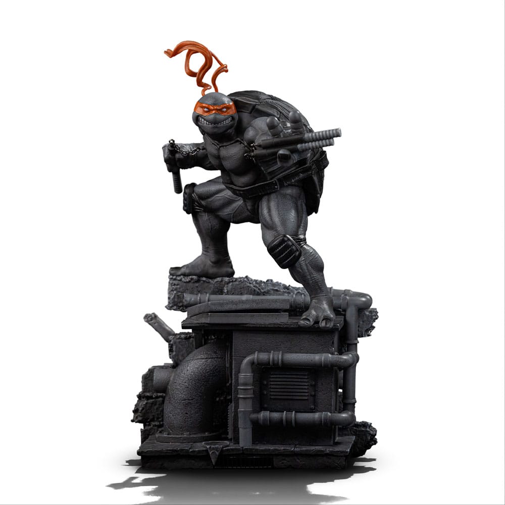 Tortugas Ninja Estatua 1/10 Art Scale Michelangelo Black and White Variant 26 cm heo exclusive