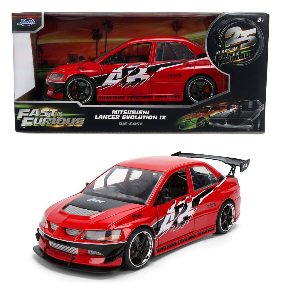 A Todo Gas Diecast Vehículo 1:24 2006 Mitsubishi Lancer 19 cm