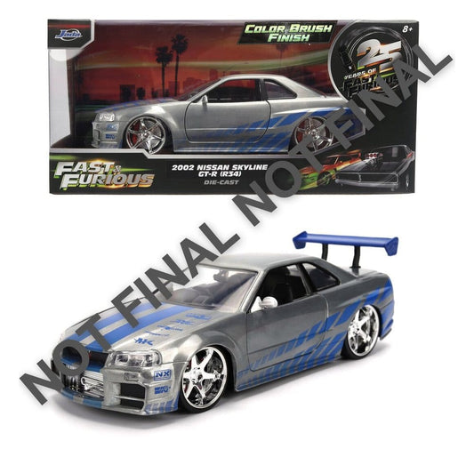 A Todo Gas Diecast Vehículo 1:24 Anniversary Nissan Skyline 19 cm