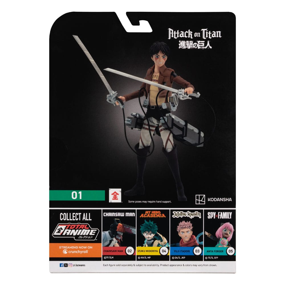 Attack on Titan Figura Total Anime Eren Jaeger 17 cm