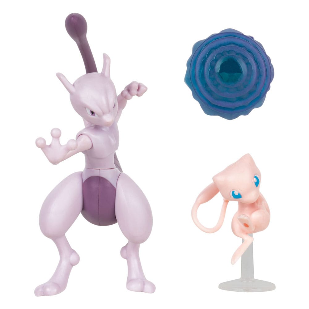 Pokémon Pack de 2 Figuras Mewtwo 10 cm & Mew 5 cm