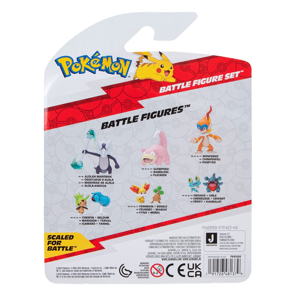 Pokémon Pack de 3 Figuras Battle Figure Set Pawniard, Squirtle #1, Monferno 5 cm