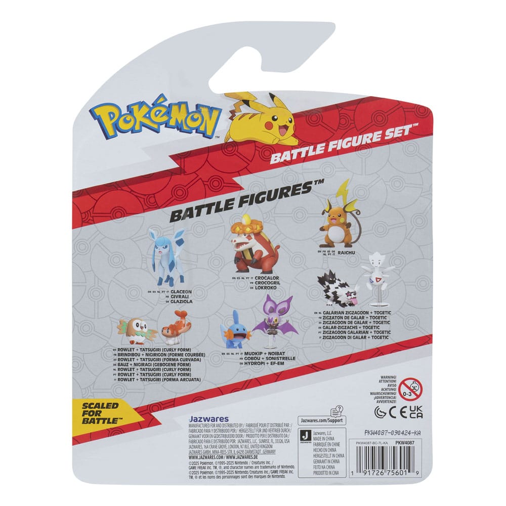 Pokémon Pack de 3 Figuras First Partner Battle Figure Set Litleo, Pikachu & Floragato