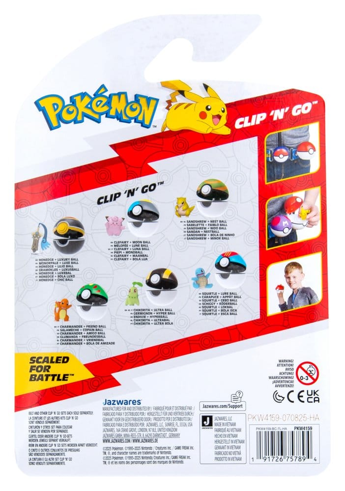 Pokémon Clip 'n' Go Figura de Acción Wave 22 Honedge & Lujo Ball