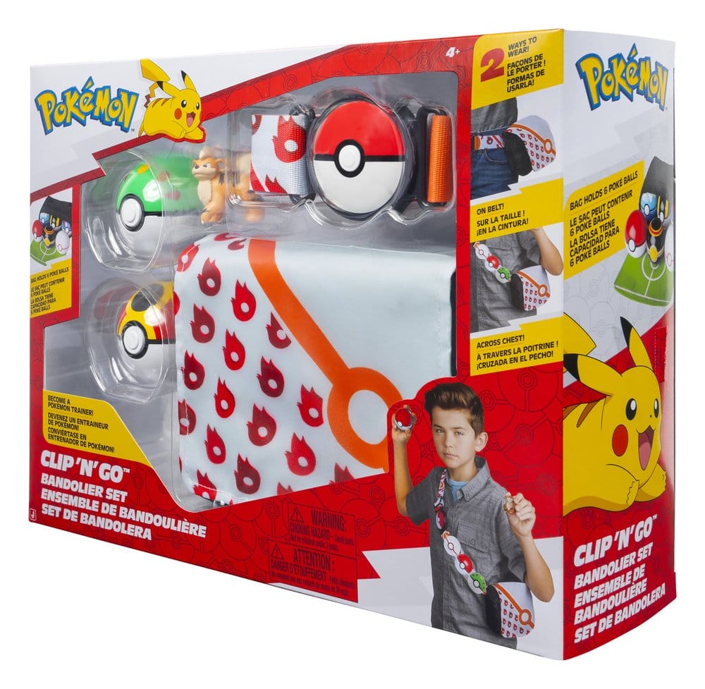 Pokémon Clip 'n' Go Set de Bandolera Growlithe