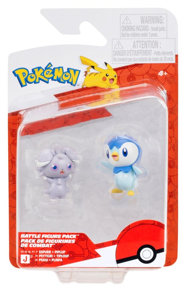 Pokémon Battle Figure Figuras 2-Pack Espurr & Piplup