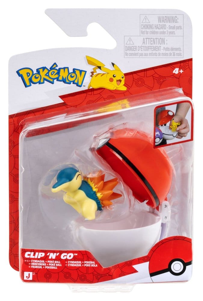 Pokémon Clip 'n' Go Figura de Acción Cyndaquil & Poké Ball