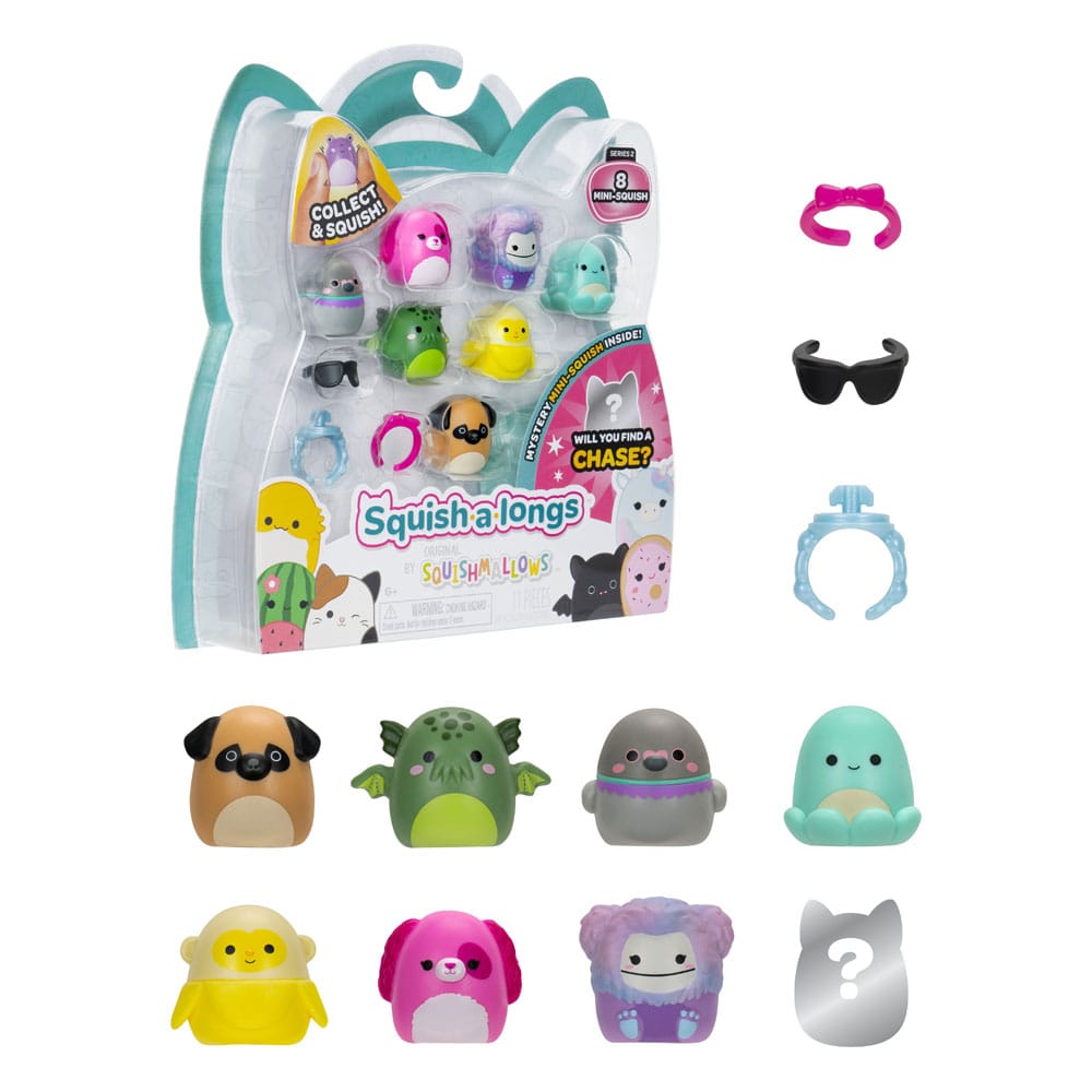 Squishmallows Squish-a-longs de 8 minifiguras Set Series 2 Style 1 2,5 cm