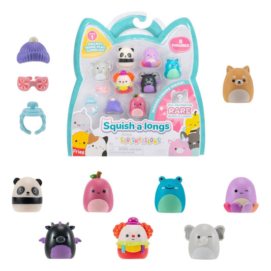 Squishmallow Squish a longs Pack de 8 Minifiguras Style 3 3 cm