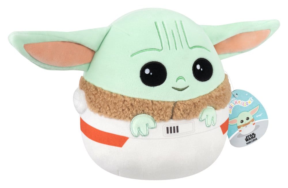 Squishmallows Star Wars Peluche Grogu en su bolsa de transporte 20 cm