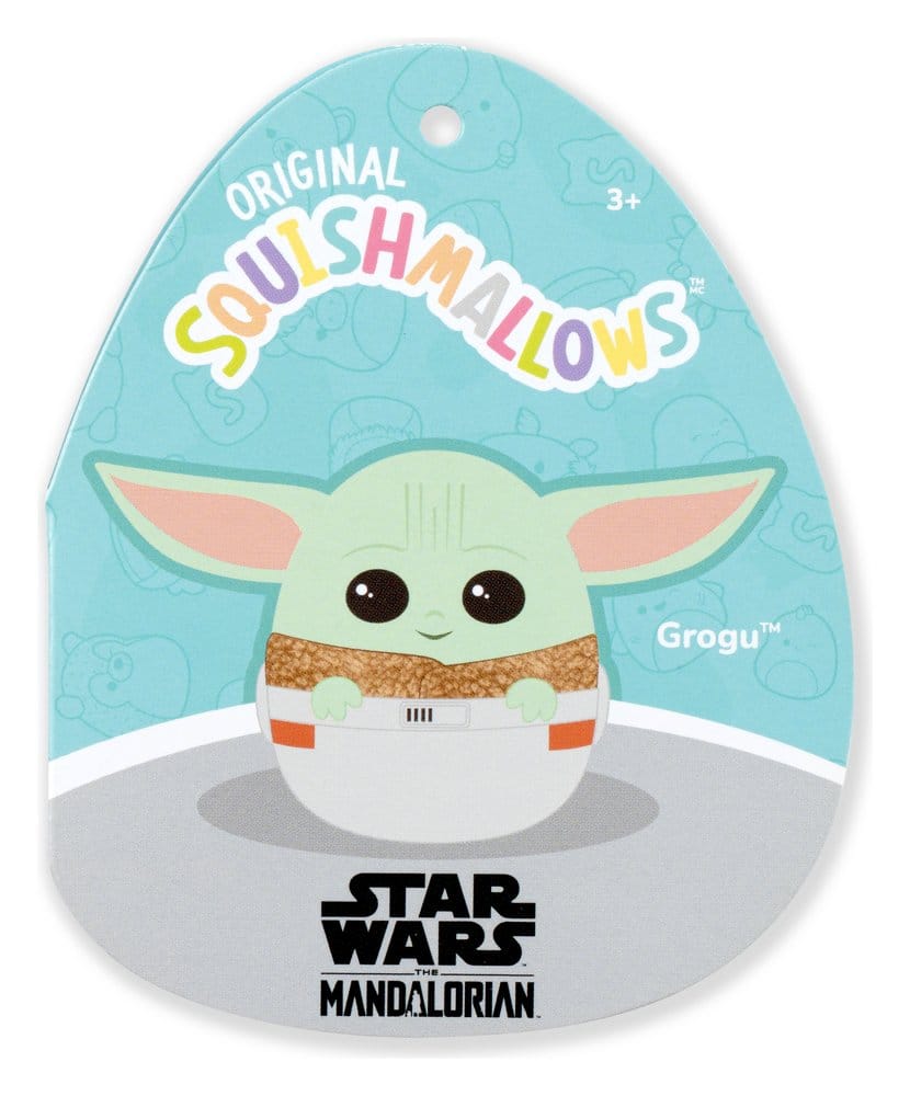 Squishmallows Star Wars Peluche Grogu en su bolsa de transporte 20 cm