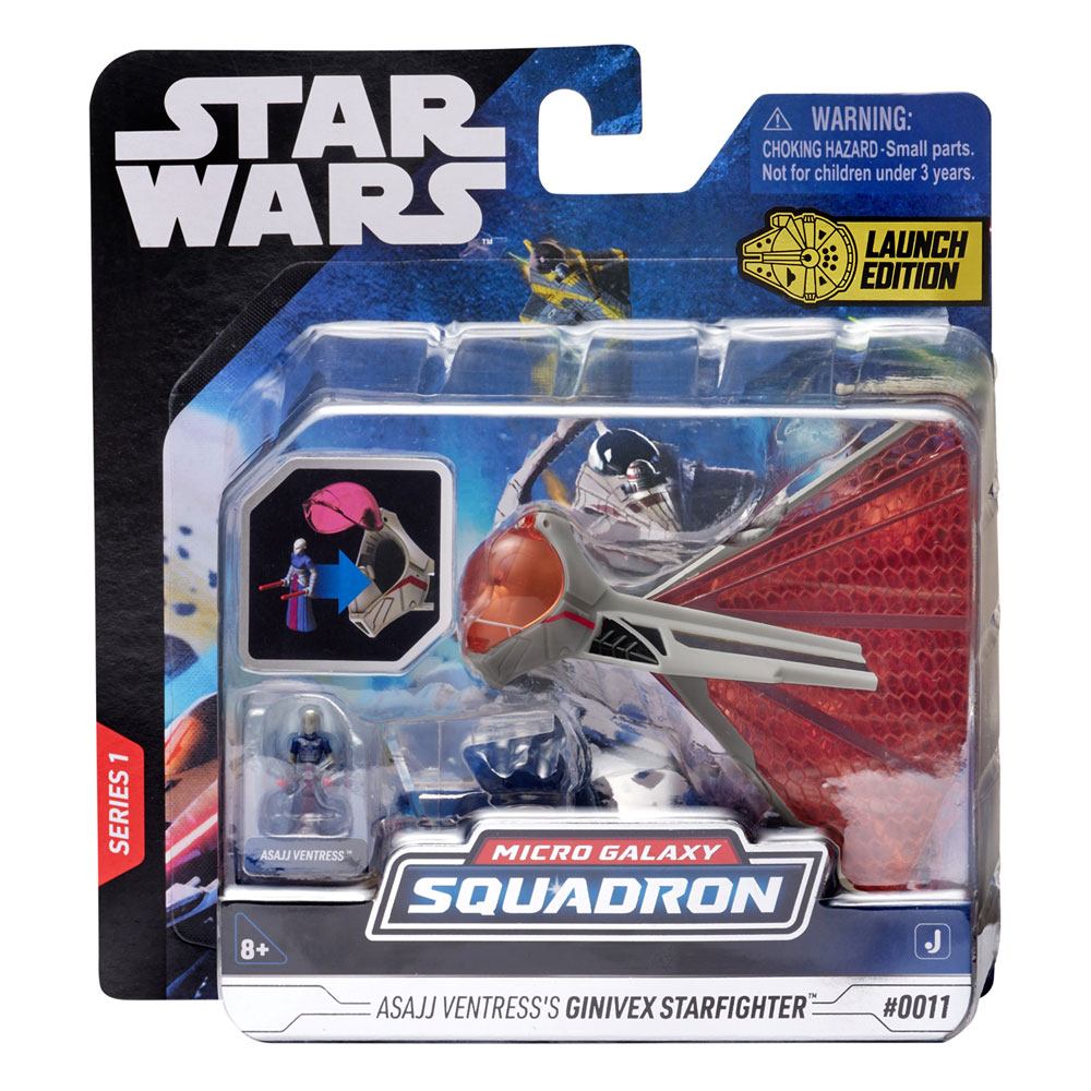 Star Wars Micro Galaxy Squadron Vehículo con Figura Ginivex-Class Starfighter 7,5 cm