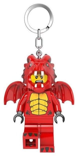 Lego Figuras Mini Llavero Chico Disfraz de Dragón