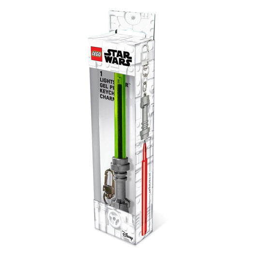 LEGO Star Wars Bolígrafo de gel con Llavero Verde lima