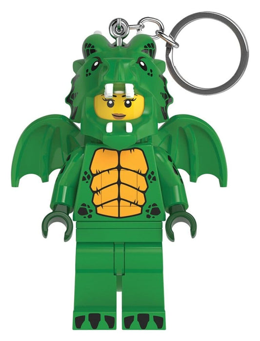 Lego Figuras Mini Llavero Chica Dragón Verde Claro