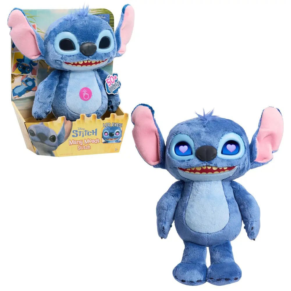 Lilo & Stitch Figura de peluche Con efectos especiales LCD y sonidos The Many Mood Stitch 36 cm - Z POP Toys