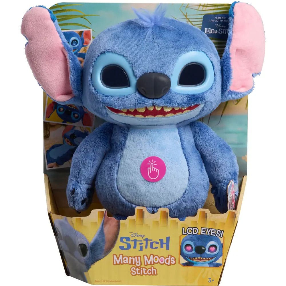 Lilo & Stitch Figura de peluche Con efectos especiales LCD y sonidos The Many Mood Stitch 36 cm - Z POP Toys