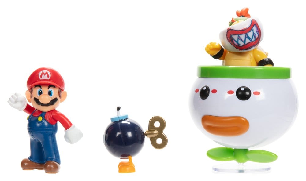 World of Nintendo Pack de 2 Figuras Mario and Bowser Jr. Clown Car 6 cm