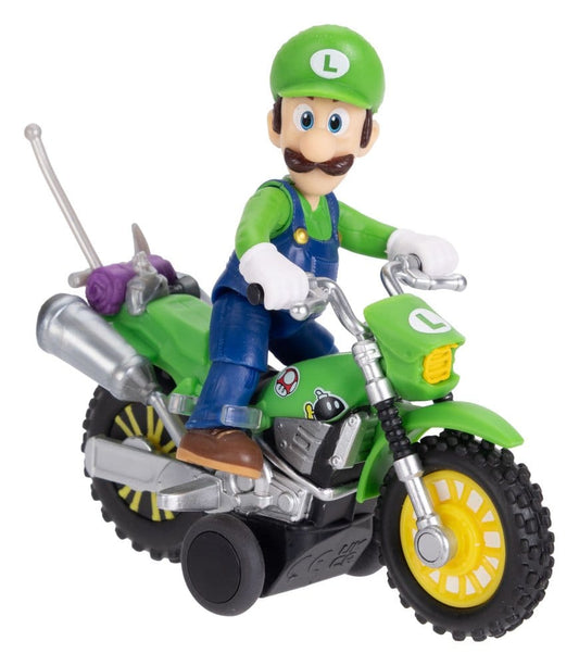 Super Mario Galaxy: la película Figura con Motocicleta de Retroceso Luigi 6 cm