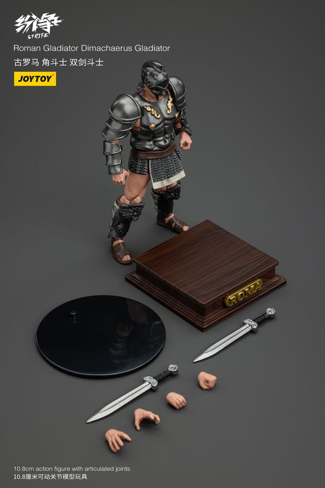 Strife Figura 1/18 Roman Gladiator Dimachaerus Gladiator 11 cm