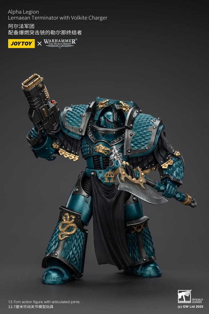 Warhammer The Horus Heresy Figura Alpha Legion Lernaean Terminator with Volkite Charger 20 cm