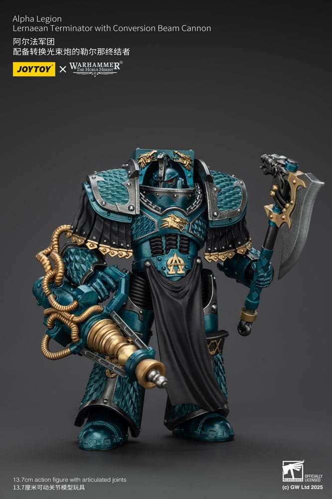 Warhammer The Horus Heresy Figura Alpha Legion Lernaean Terminator with Conversion Beam Cannon 20 cm