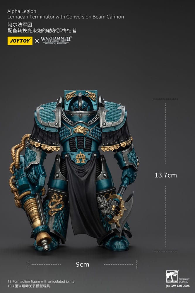 Warhammer The Horus Heresy Figura Alpha Legion Lernaean Terminator with Conversion Beam Cannon 20 cm