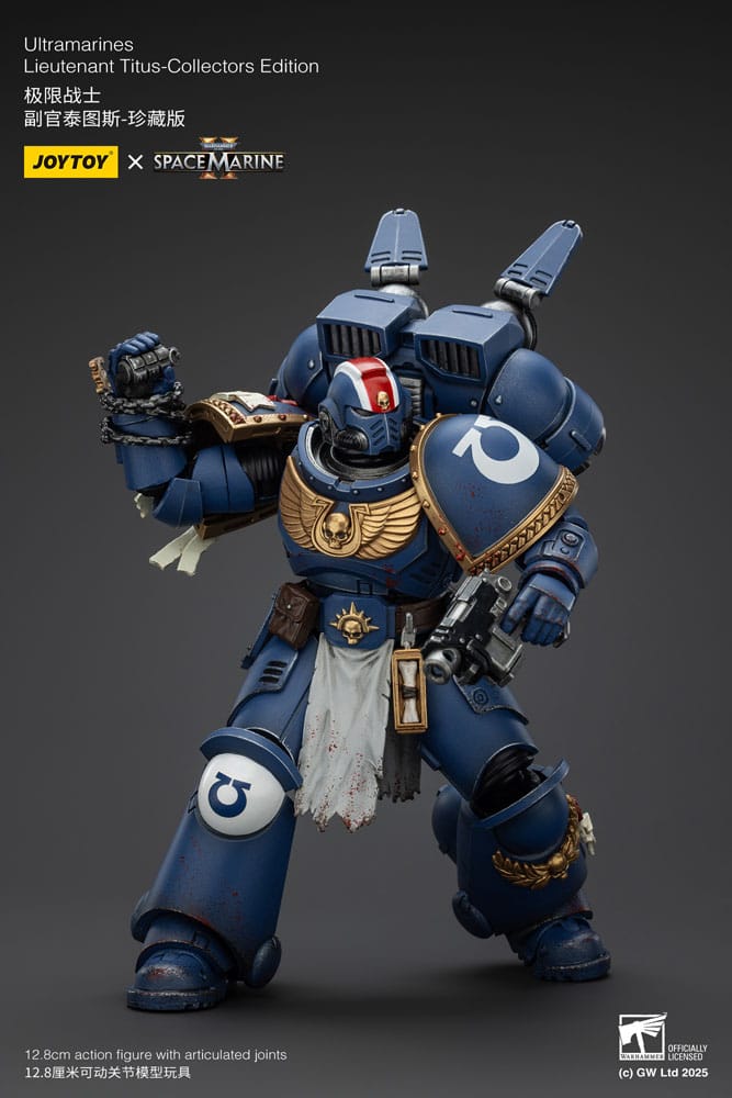 Warhammer 40,000: Space Marine 2 Figura Ultramarines Lieutenant Titus Collectors Edition 13 cm - Z POP Toys