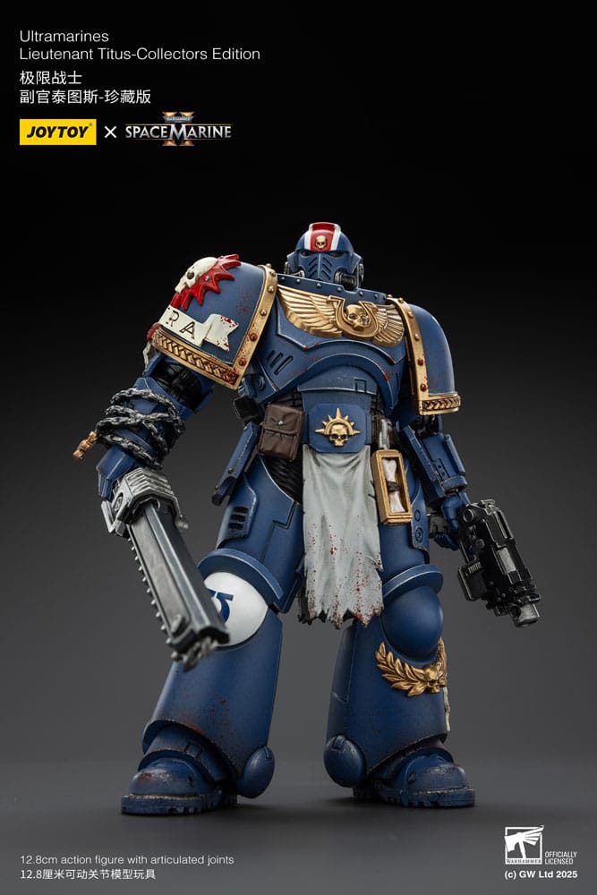 Warhammer 40,000: Space Marine 2 Figura Ultramarines Lieutenant Titus Collectors Edition 13 cm - Z POP Toys