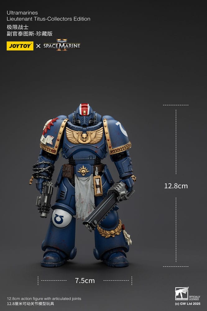 Warhammer 40,000: Space Marine 2 Figura Ultramarines Lieutenant Titus Collectors Edition 13 cm - Z POP Toys