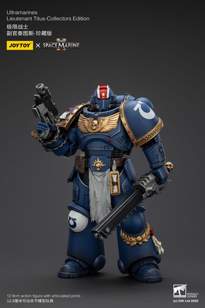 Warhammer 40,000: Space Marine 2 Figura Ultramarines Lieutenant Titus Collectors Edition 13 cm - Z POP Toys