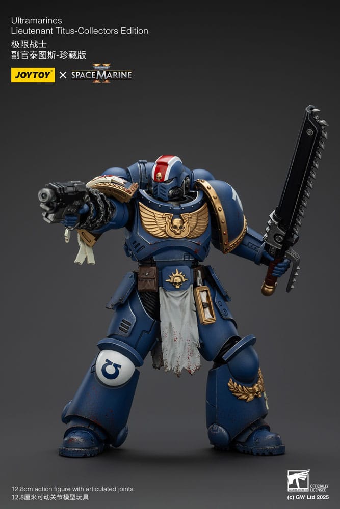 Warhammer 40,000: Space Marine 2 Figura Ultramarines Lieutenant Titus Collectors Edition 13 cm - Z POP Toys