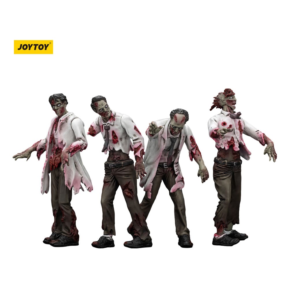 Zombie Pack de 4 Figuras Dark Source Scientists (Male) 8 cm